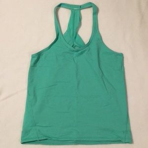 Lululemon teal/soft green tank top. Mesh back.